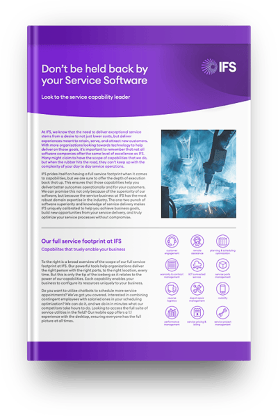 Why Choose IFS for Service Management Guide